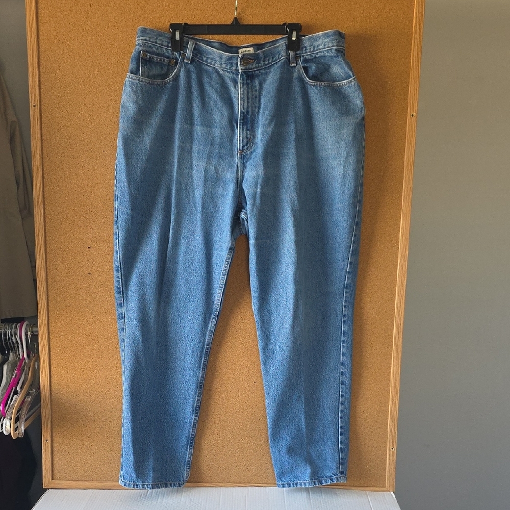 L.L.Bean Original Fit Y2K Relaxed Vintage Jeans 20W Light Wash 100% Cotton